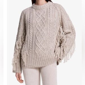 SMYTHE Crewneck Fringe Sweater